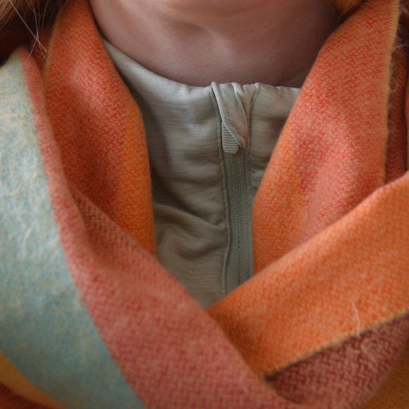 Multicolored Vintage 1990s Rainbow Scarf - Picture 5 of 5